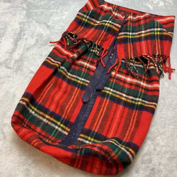 Vintage Kayso Tartan Plaid Baby Bunting Blanket Royal Stewart Wool Great Britain - Picture 1 of 10